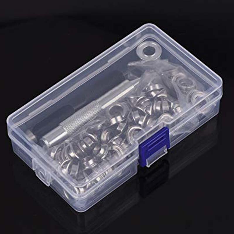 Grommet Tool Kit Grommet Setting Tool 100 Sets Metal Grommets Eyelets 10mm Inside Diameter for Clothes Leather Canvas