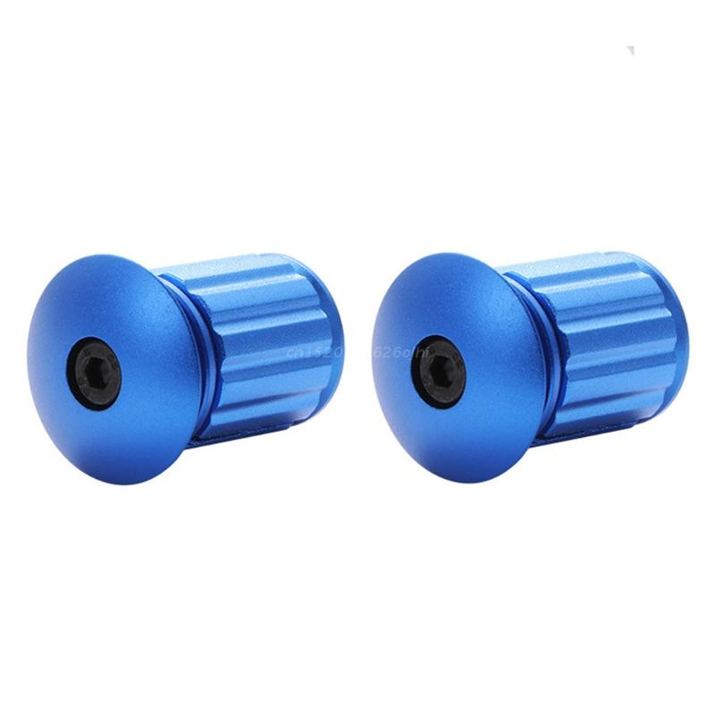 1 Paar Stuur Mtb Road Fiets Stuur End Pluggen Ultralight Handgreep Bar End Stoppers Fiets Accessoires: Blue