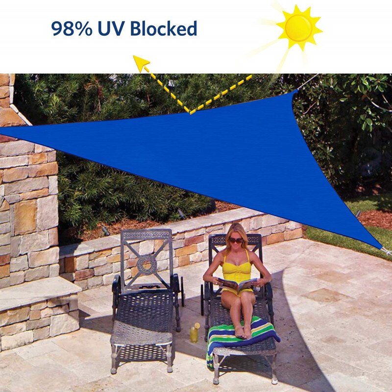 Buiten waterdicht uv-zon driehoekig schaduwdoek zonnescherm tuin terras zwembad schaduwdoek luifel kamperen picknick tent schaduwdoek