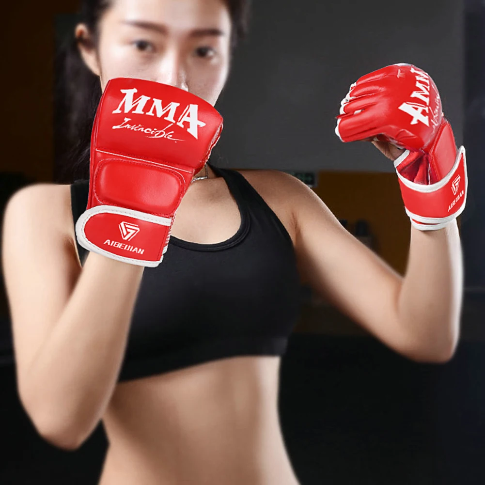 2pcs Kids Boxing Gloves PU Leather MMA Fighting Gloves Punching Bag Kickboxing Thai Gloves for Kids Child Training