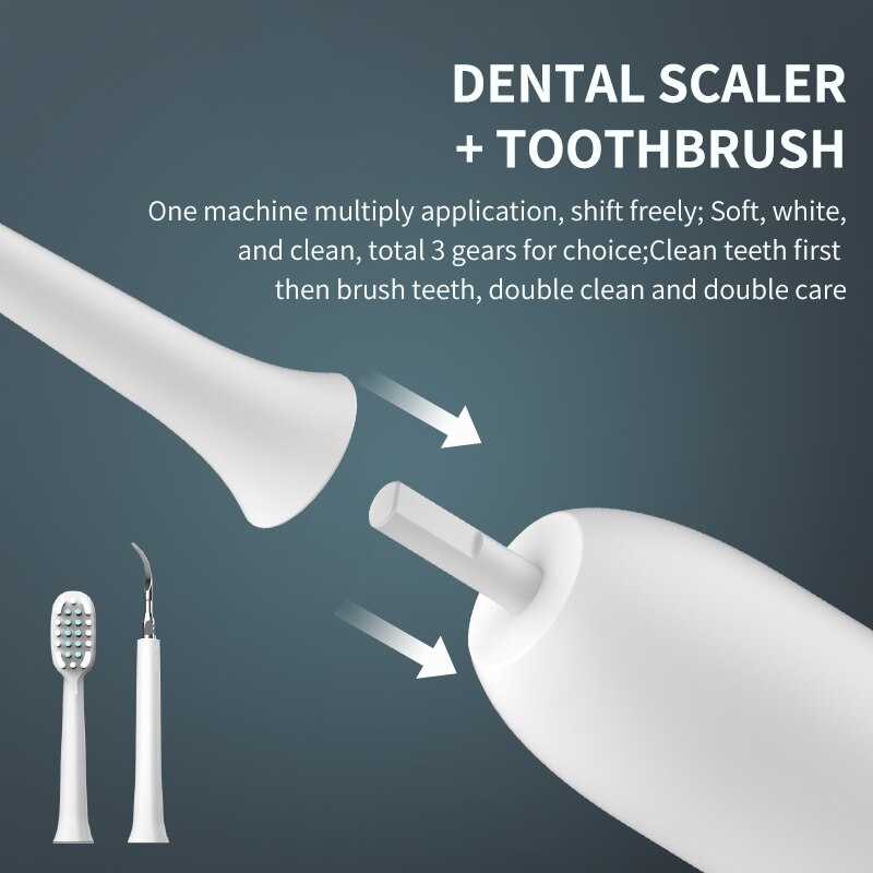 Cepillo de dientes eléctrico sónico para limpieza Dental, removedor de placa de sarro, raspador para blanqueamiento Dental