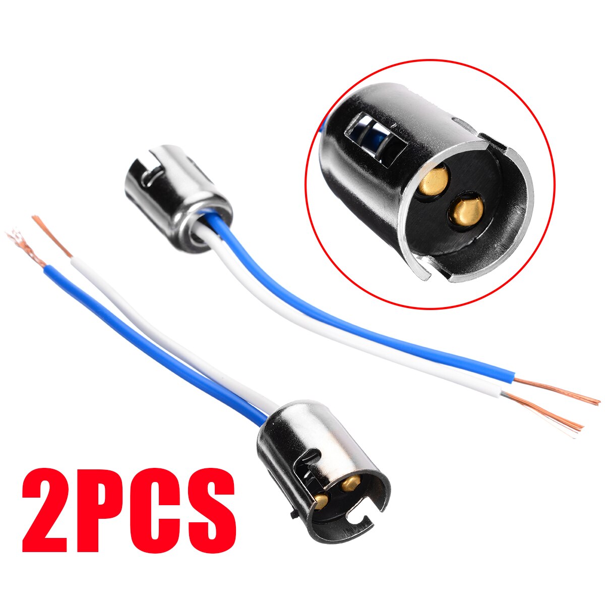 Car Electronics Parts 2pcs Bay15d 1157 Bulb Socket Connector Bayonet Car Tail Brake Bulb Extension Wire Harness Socket