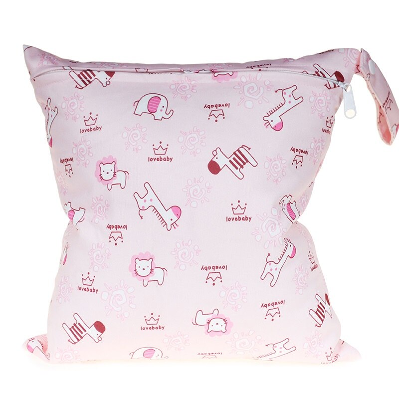 15 Kleuren Waterdichte Natte Zakken Digitale Print Luiertas Kan Wassen Urine Bag Mooie Animal Patroon Single Rits Luiertas: fendongwu