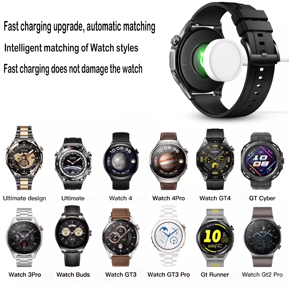 Cargador inalámbrico magnético para Huawei Watch 4 GT4 GT3, Cable de carga rápida USB para Huawei Watch 3pro GT Runner GT2 PRO