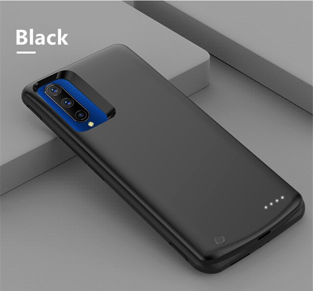 Backup Batterij Opladen Gevallen Voor Vivo Iqoo Pro 5G Externe Backup Power Case 6500 Mah Draagbare Power Bank Opladen cover Case: Black