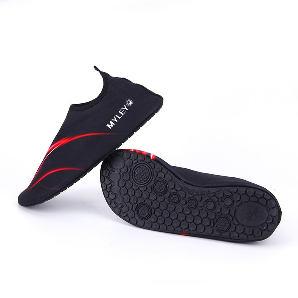 Skridsikker vandsport åndbar mænd kvinder dykning strømpe svømning neopren sokker sandstrand sok sko snorkling sko: Rød / Xxl