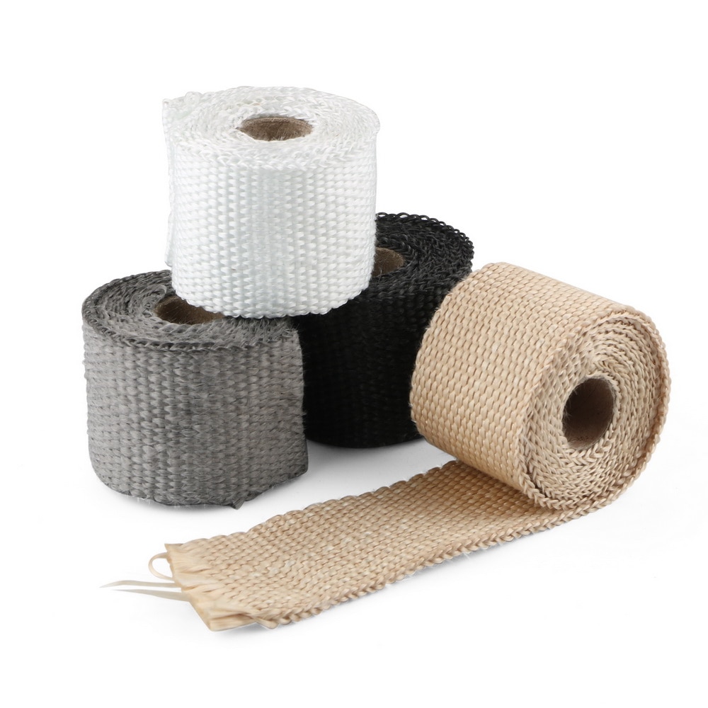 Leepee 50mm x 1.5m glassfiber varmeisolerende wrap eksos header pipe tape anti isolasjon tape