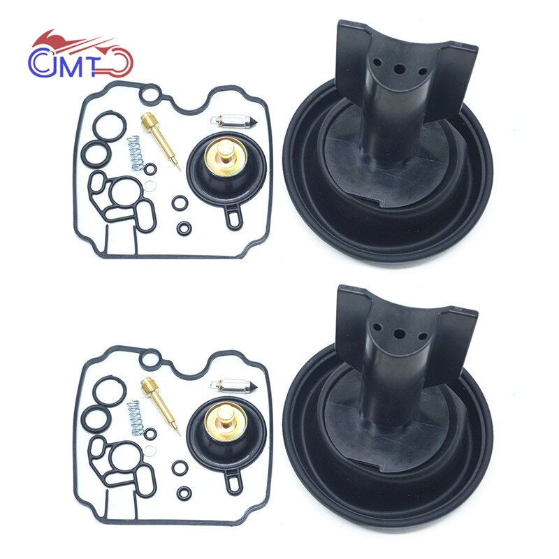 For Yamaha TDM850 TDM 850 Carburetor Repair Kit Rebuild Set Carb Gakset Float Needle Valve Pilot Screw Vacuum Plunger Diaphragm: 2 Kits and Diaphragh