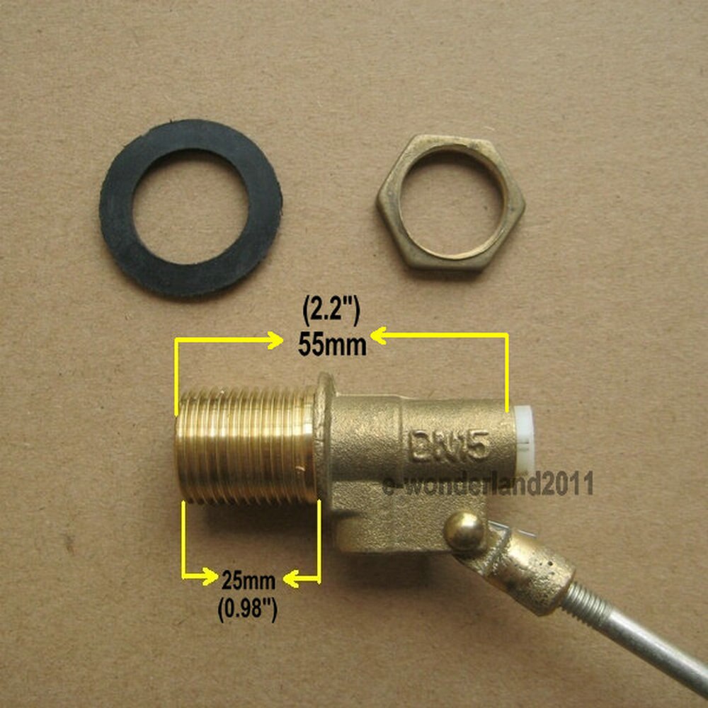 Vanne à flotteur en laiton 1/2 ", partie 1 (flotteur en plastique 4"), pour réservoir/citerne