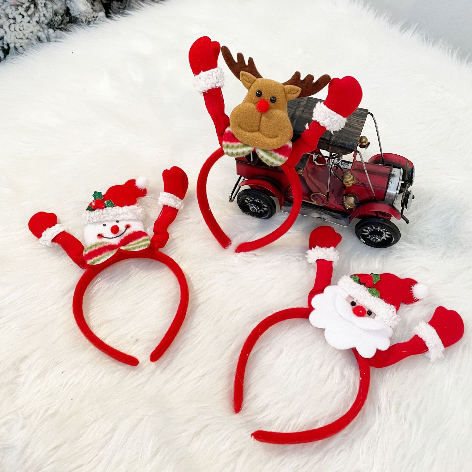Sollbry Lot de 4 serre-têtes de Noël pour enfants, serre-tête hawaïen, serre-tête étoile à cinq