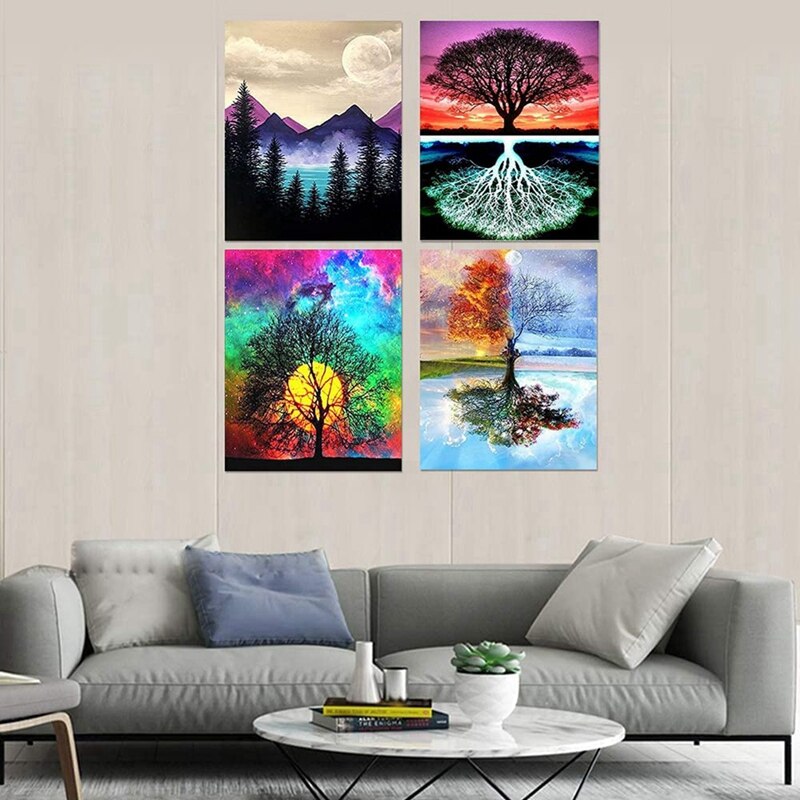 Paint By Numbers Kits,Canvas Oil Painting Set for Adults Beginner,DIY Paint By Number Kits on Canvas Oil Painting Kit