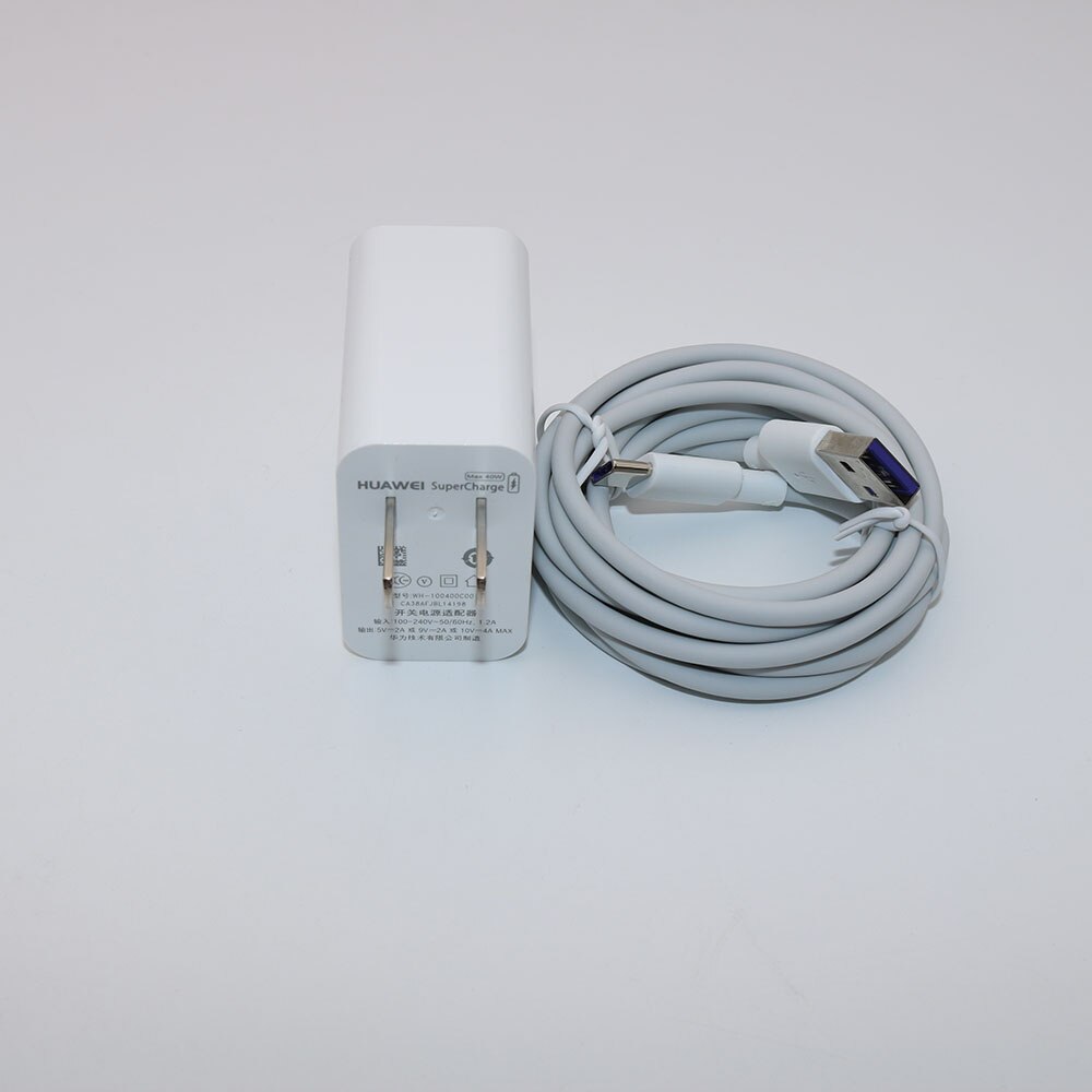 Huawei Supercharge Original chargeur rapide Max 40W 10 V/4A 5 V/4A avec câble 5A pour Huawei P30 Nova 5 Pro Mate 20 Pro Honor Magic 2: Add 2M 5A Cable