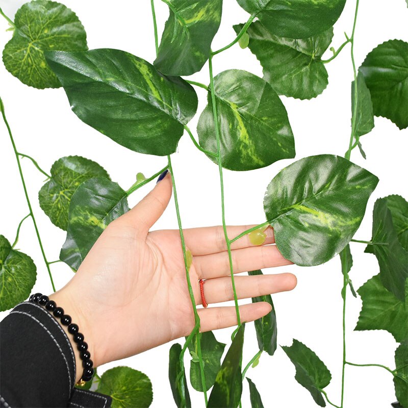 1/2/3/5pcs 2.3m Artificial Ivy Leaf Plants Vine Green Leaves Ivy Wedding Party Home Bedroom Flowers Rattan Wall Hanging Garlands