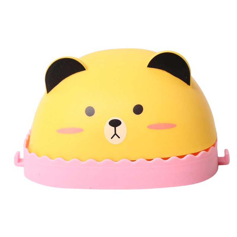 Cartoon Bathroom Rack Strong No Trace Sticker Plastic Cartoon Animal Shelf Portable Soap Dishe Holder Rack Bathroom Accessories: bear
