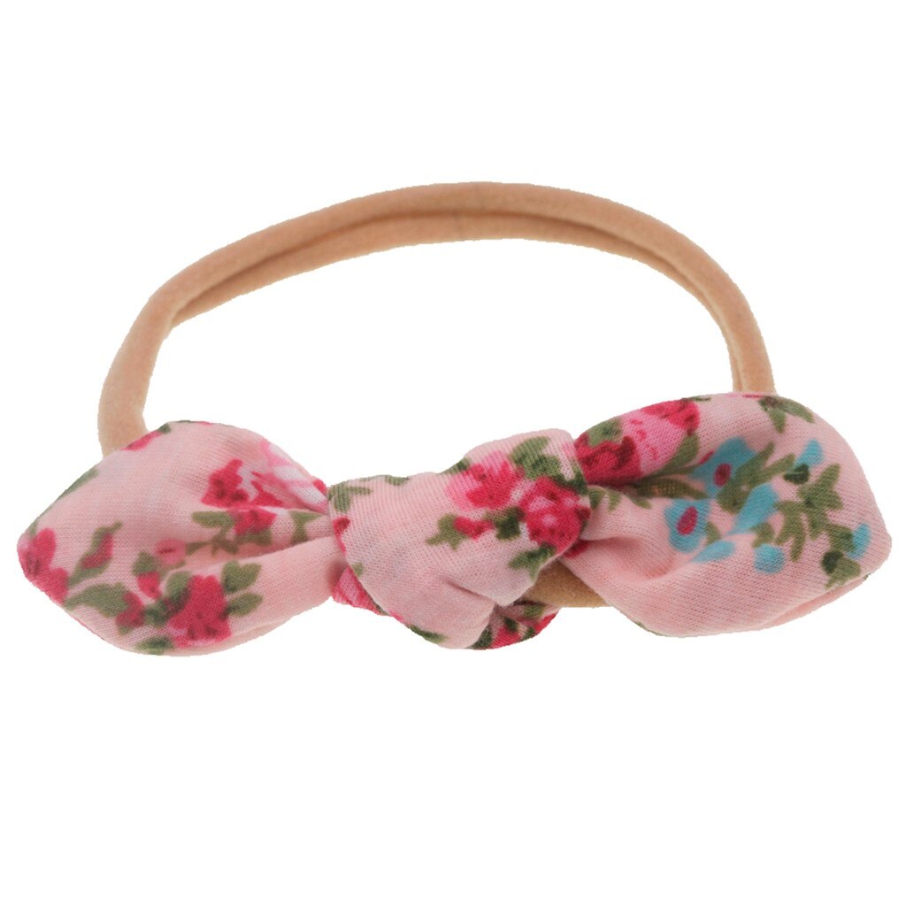 neue freundlicher Stoff Blumen- Bogen Weichen Nylon Haar Band: A