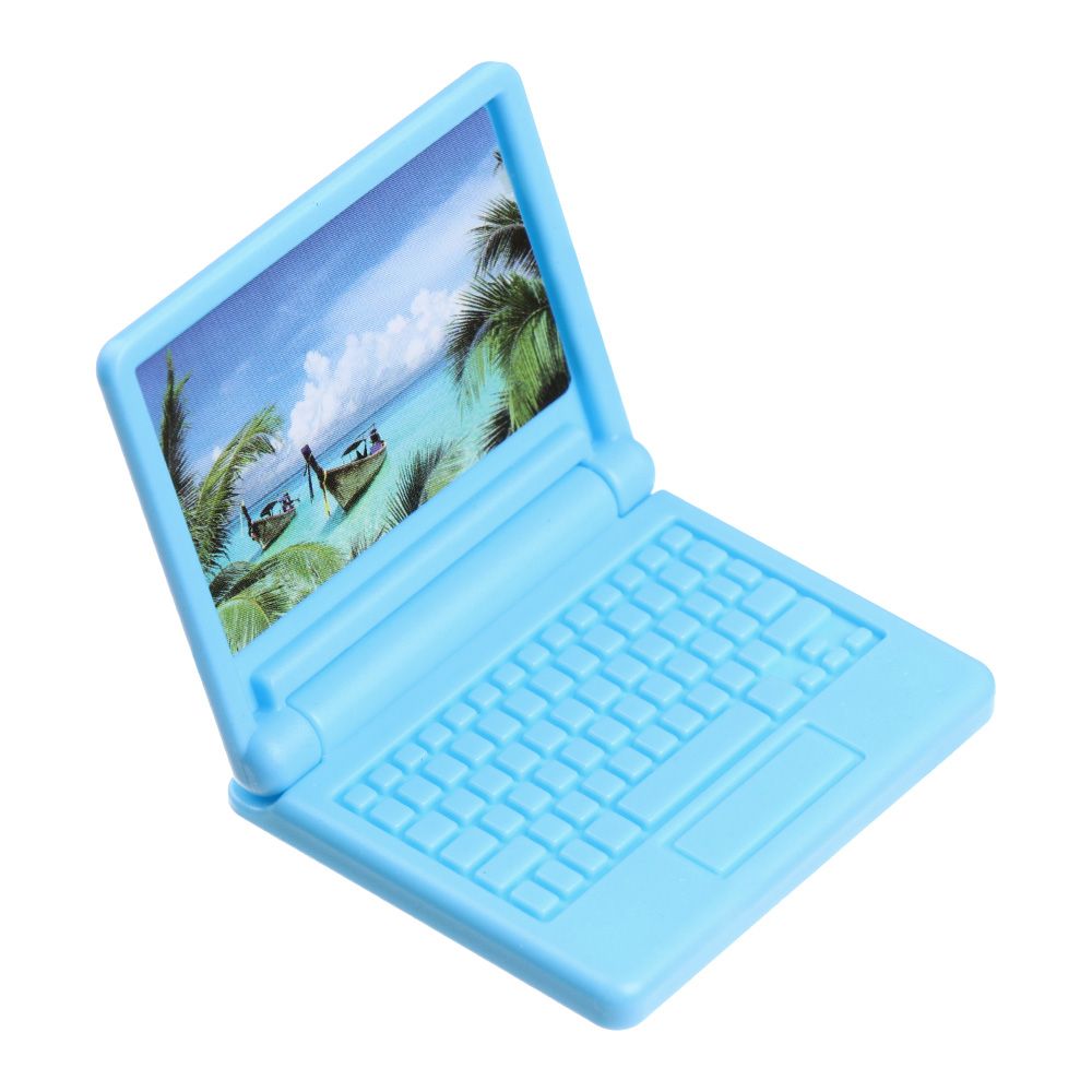 Mini poupée pliable pour ordinateur portable, 1 pièce, jouet de bureau, Imitation ordinateur, accessoires de: H