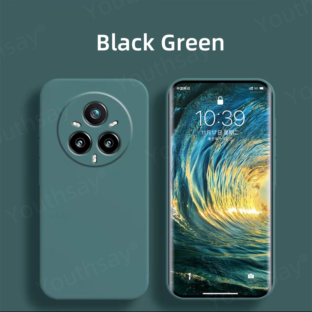 Voor Realme 14 Pro Plus Case Cover Realme 14 Pro + 5G Funda Coque Zachte Originele Vloeibare Siliconen Protector telefoon Case Realme 14 Pro: Zwart Groen / Voor iPhone 16 Pro