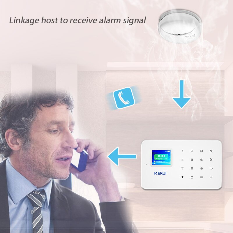 KERUI – détecteur de fumée sans fil, capteur d'alarme incendie pour la sécurité de la maison et de la cuisine, wi-fi, GSM, G18 W18 W20, 433MHZ, 3 pièces/lot