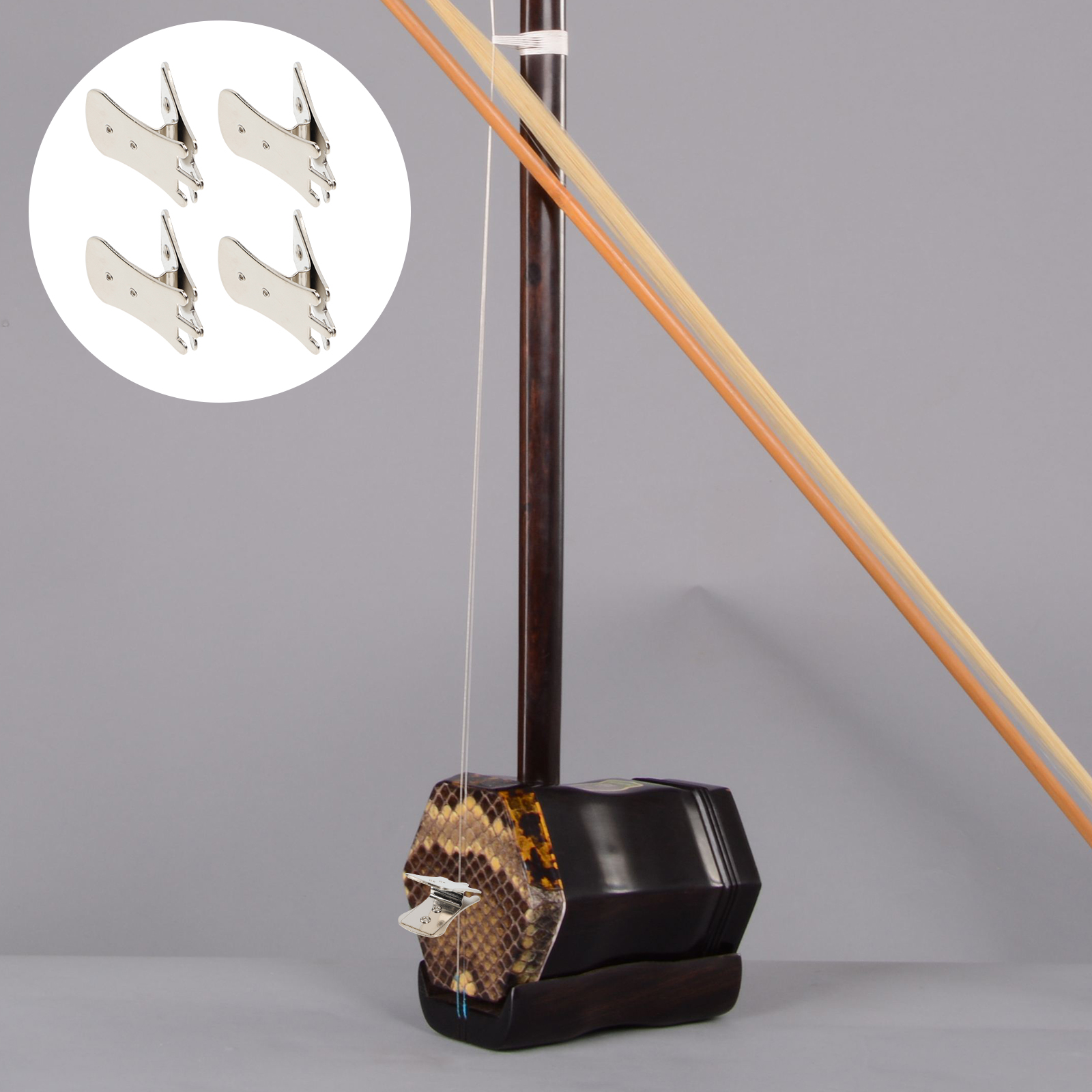 4Pcs Erhu Mute Silencer Tools Huqin Accessories Erhu Huqin Mute Silencers: Default Title