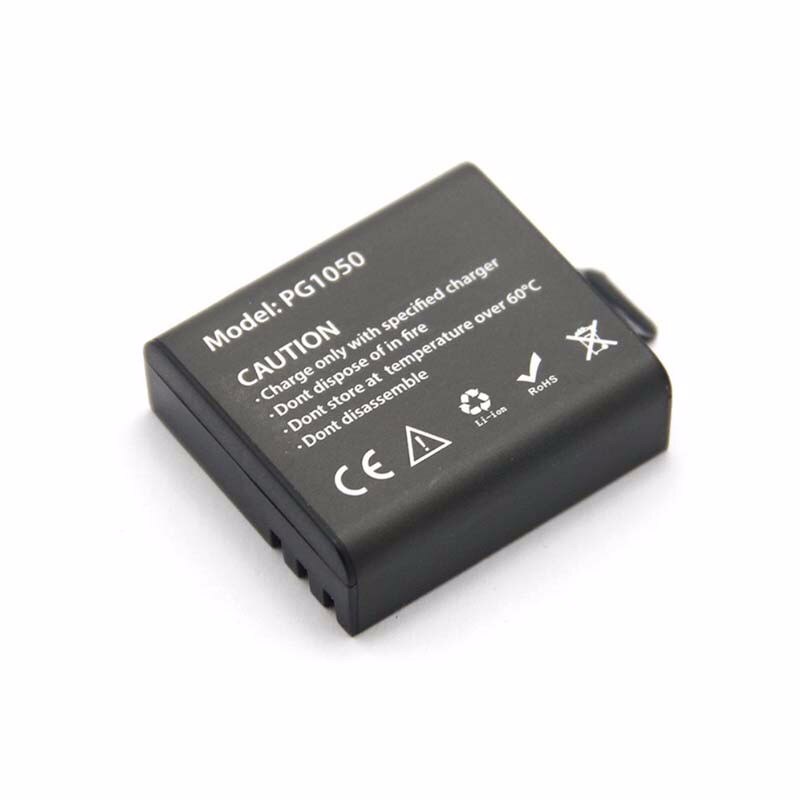 EKEN 2pcs/set 3.7V PG 1050mAh Battery for EKEN SJCAM Action Camera h9r h8r h6s h5s H3r C30 F68 SJ4000 with Dual Battery Charger: Option 1