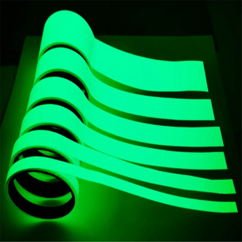 1pcs 3meters Luminous Fishing Rod Tape DIY Self-adhesive Tape Sticker luminescent Glow in the Dark Tape pesca