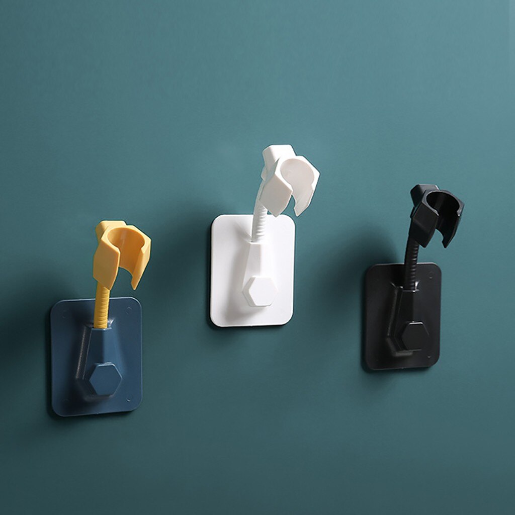 Self-Adhesive Wall-Mounted Multifunctional Universal Adjustment Shower Bracket Shower Rack Holder Bathroom Tools #30