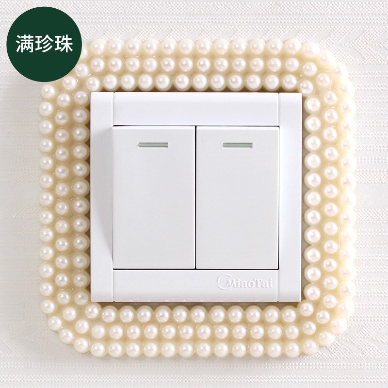 Autocollant interrupteur en plastique Style cour européenne, autocollant interrupteur simple et Double, couvercle de protection, adhésif mural , décoration de la maison: SKU-11
