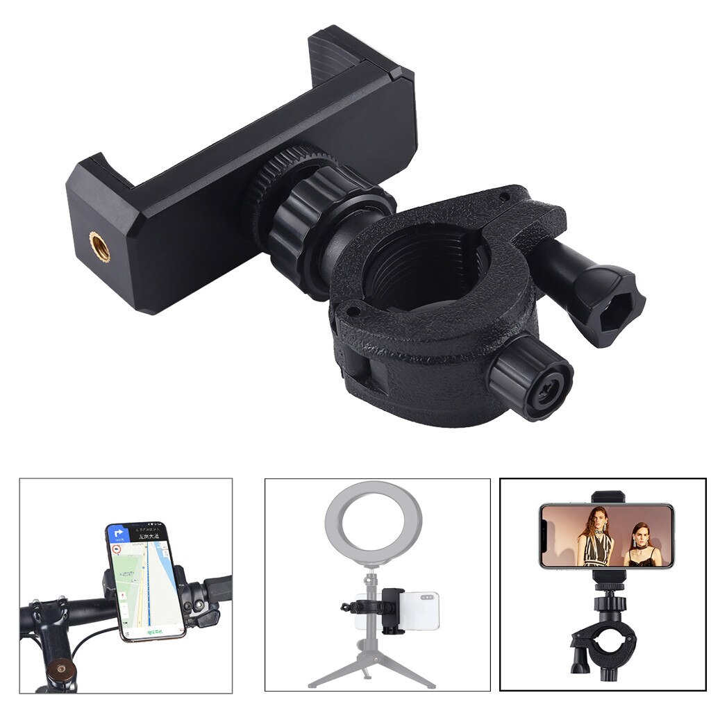 Mode Automatische Spannen 360 ° Swivel Roterende Standcell Telefoon Stand Houder Voor Ring Licht Statief Fotografie Dslr Camera: Default Title