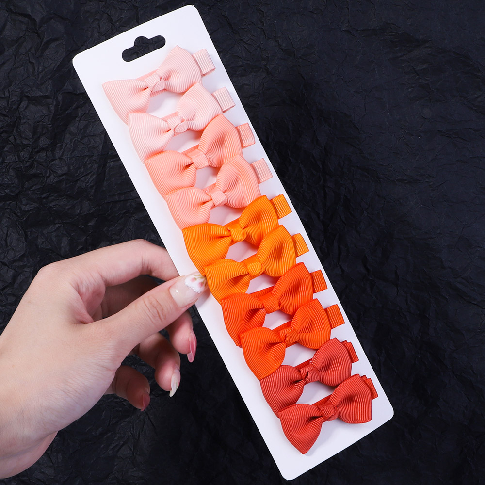 10 unids/set 2 ''lazos coloridos degradados pinzas para el cabello para niñas cinta hecha a mano horquillas con lazo pasadores accesorios para el cabello para niños: Azul cielo