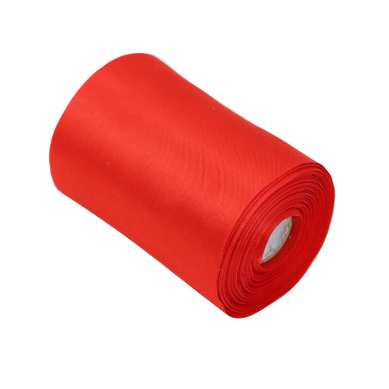 (20 meter/rol ) 100mm enkelzijdig satijnen lint band decoratie kerstlint kant: Rood