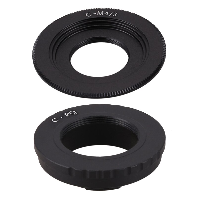 1Pcs Camera C Mount Lens Cctv Lens For Pentax Q Q7 Q10 Q-S1 &amp; 1Pcs Black C Mount Lens For Micro-4/3 Adapter E-P1 E-P2 E-P3 G1 Gf