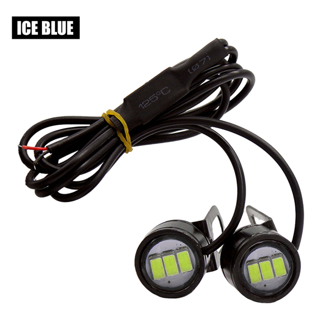 12V Motorcycle LED Eagle Eye Light DRL Daytime Running Light Reverse Parking Signal Yellow Sky Blue Red Eagle Eye Light LED: Sky Blue