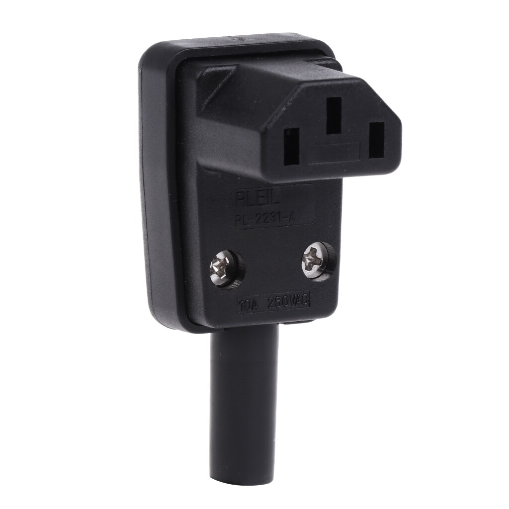 IEC C13 Right Angle Female 10A 250V Socket Plug Connector Adapter Outlet