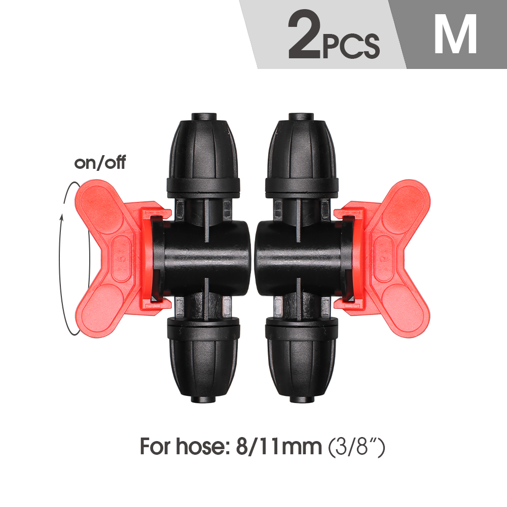 3/8 ''Pvc Slang Tubing 8/11Mm Watering Irrigatie Water Koppeling Adapter Lock Gewrichten Tuin Tap Connector tee Verminderde Elleboog Cross: Roze