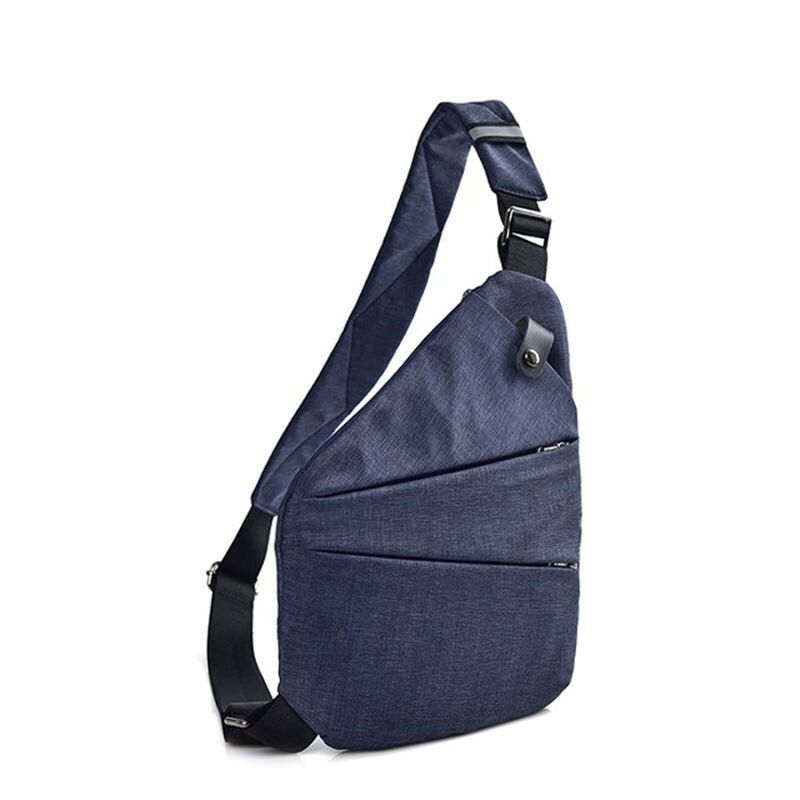 Mænd sportstasker bryst gym taske kompakt enkelt skulder pakke herre retro crossbody sling fitness anti tyveri sac de sport  xa503wa: Venstre blå