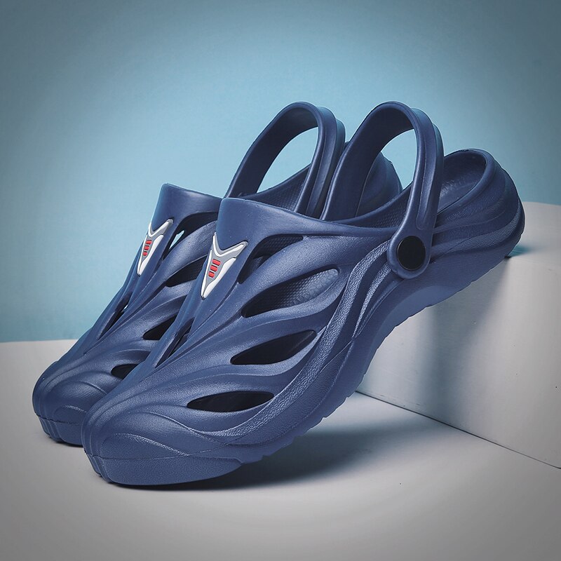 Sommer mænd hjemmesko mænd udendørs åndbare klipklapper strandsandaler afslappet leg vandsko zapatos de agua