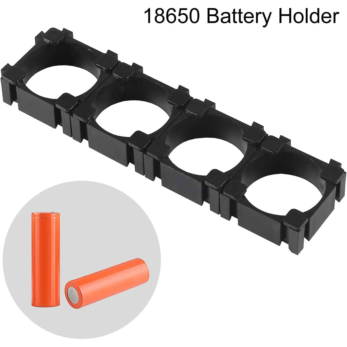 100 stuks 18650 lithiumbatterijhouders, plastic batterijhouder, cilindrische batterijstandaard, afstandhouder voor doe-het-zelf vaste batterijen