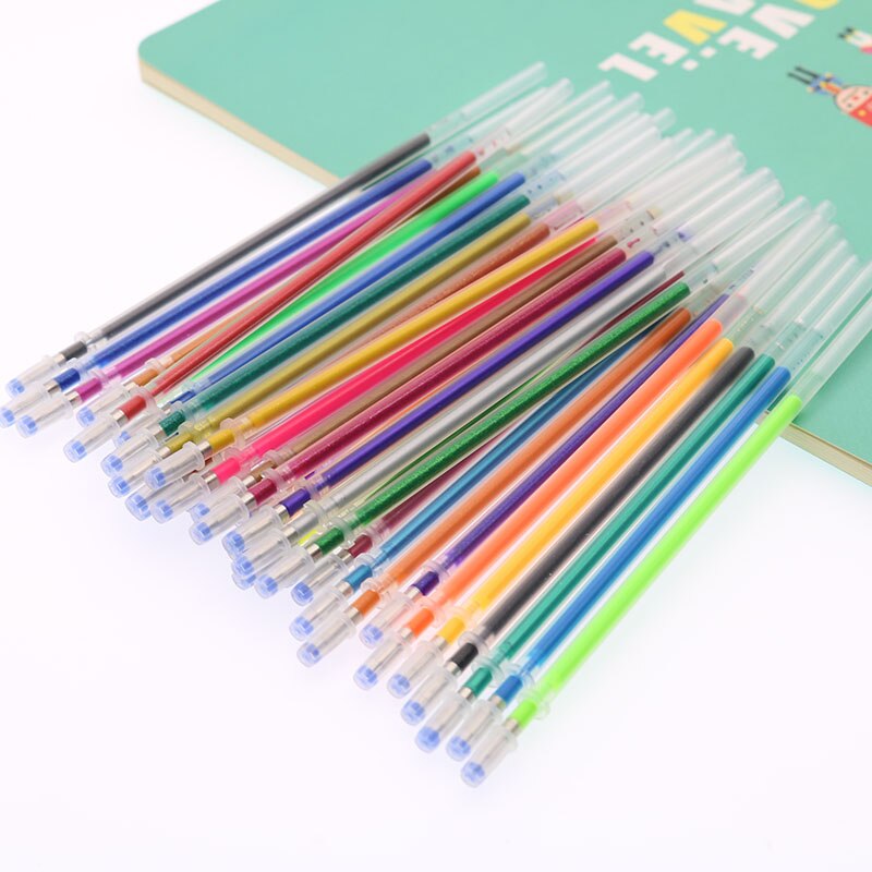 Flash recharge couleur pleine Flash recharge enfants dessin fournitures de bureau 12/24/36/48 couleurs glamour couleur recharge