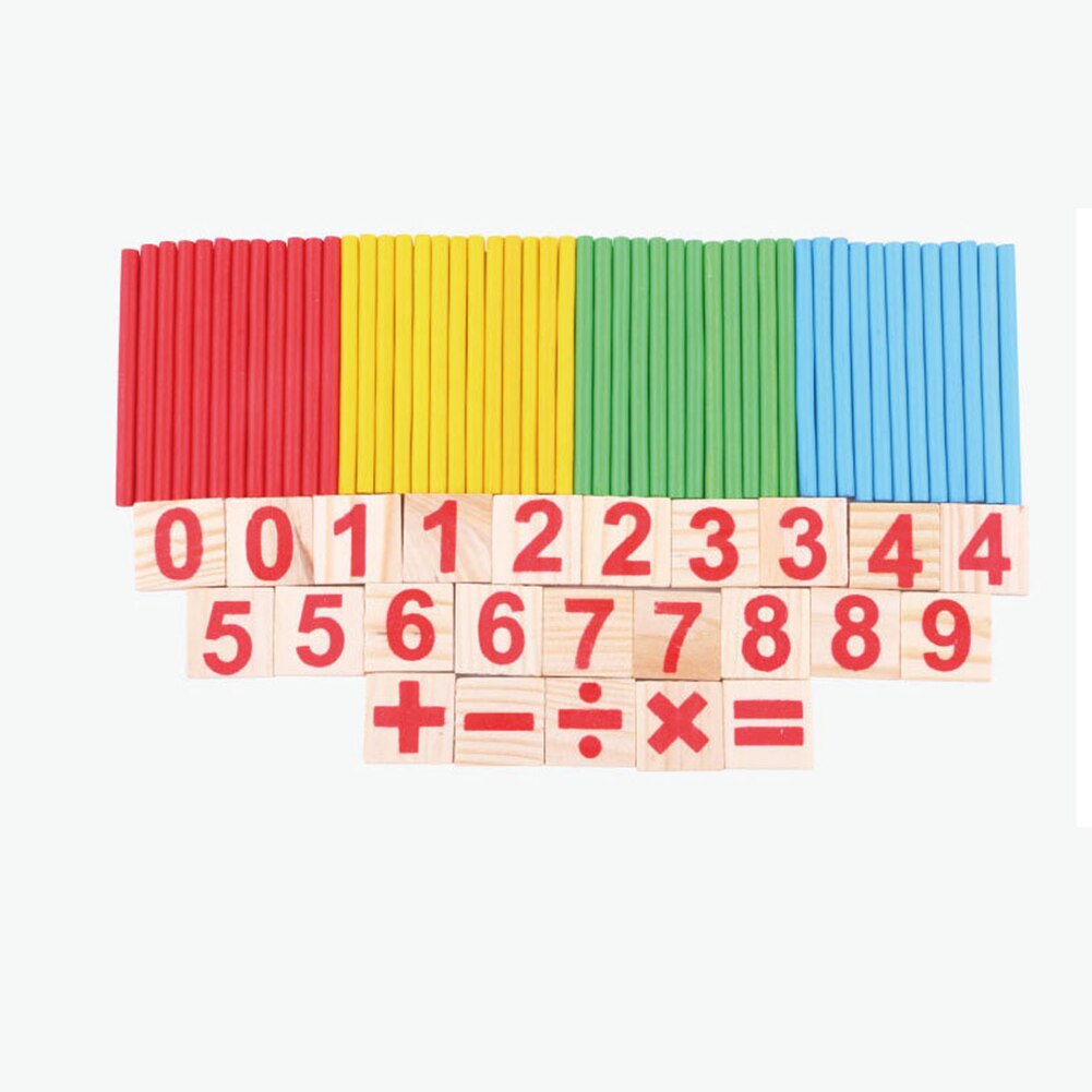 Pre-School Wooden Mathematical Intelligence Stick Early Learning Counting Toy