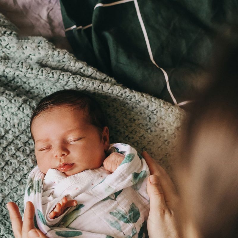 Baby muslin tæppe spædbarn trykt svøb blød åndbar 70%  bambus +30%  bomuld nyfødt sengetøj wrap håndklæde 120cm x 120cm