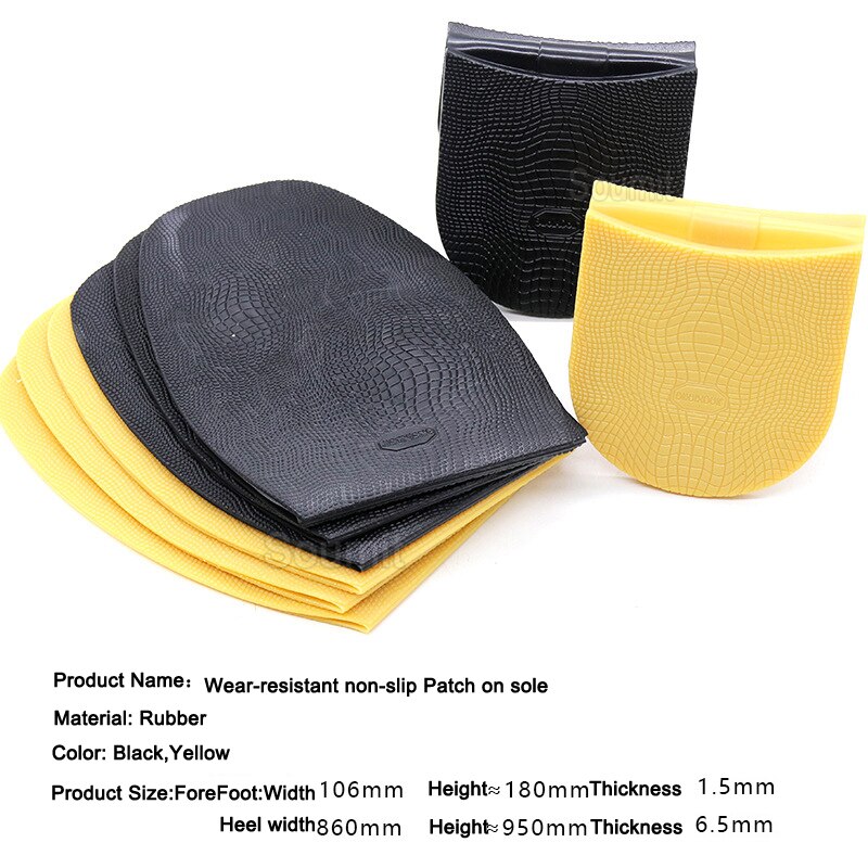 Wearable Rubber Shoe Soles for Repair Men Leather Shoes Anti Slip Ground Grip Half Outsoles Replacement DIY Forefoot Pad Sole