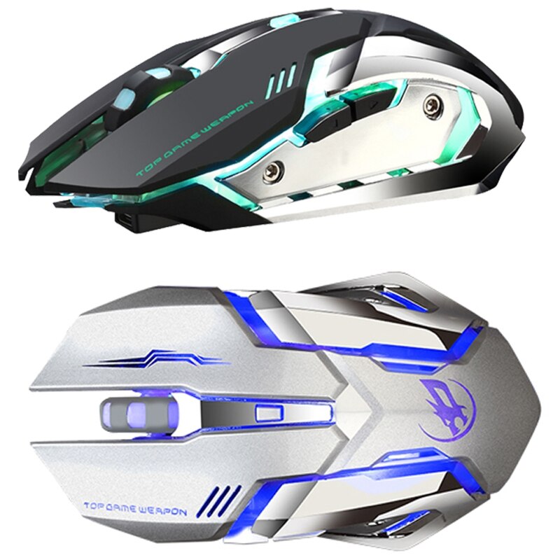 WARWOLF Mechanical Mouse Wireless Gaming Mouse Silent LED Backlit USB Optical Ergonomic Mouse