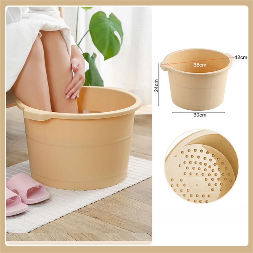 1pc Kunststoff Eimer Fuß Badewanne Schlecht Eimer Schlecht Fuß Waschbecken Wäsche Eimer Tragbare Wasser Behälter Schlecht Zubehör: Gelb