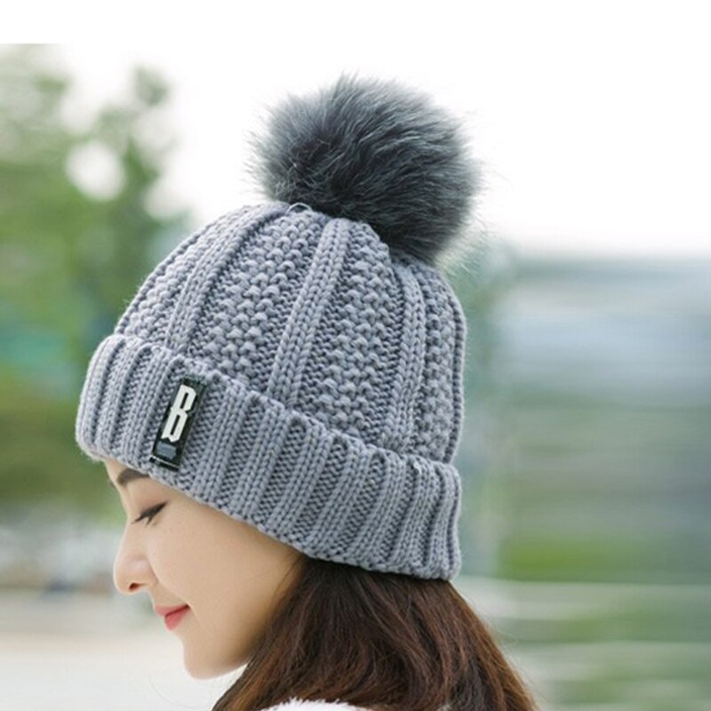 Winter gebreide mutsen dames dikke warme muts skullies muts dames gebreide letter muts mutsen mutsen outdoor rijsets