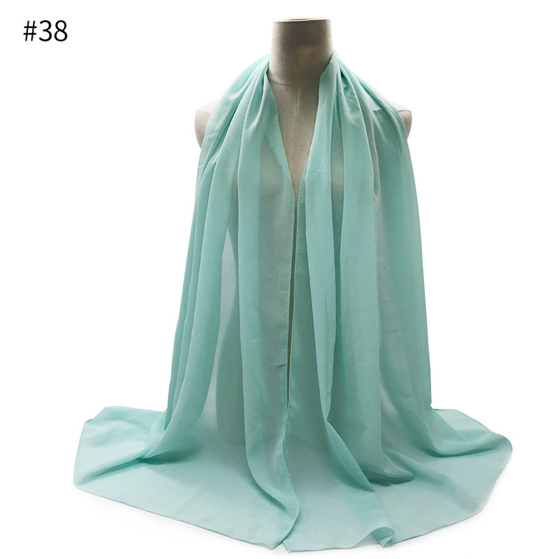 Femmes longue enveloppe en mousseline de soie jaune soirée fête étole mariage mariée demoiselle d'honneur enveloppement 16 couleurs cap vert menthe jaune: 38 Mint