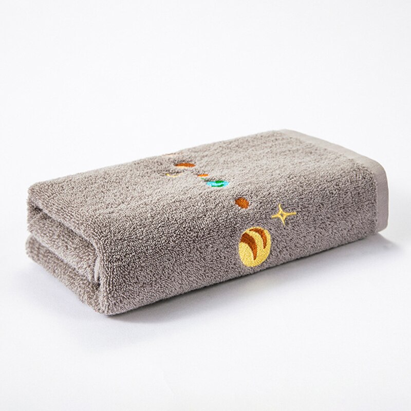 40*90Cm Planeet Katoen Handdoek Borduren Verdikking Mannen En Vrouwen Handdoek Geborduurde Badhanddoek Grote Badstof absorberende Handdoek: planet-grey / 1 st