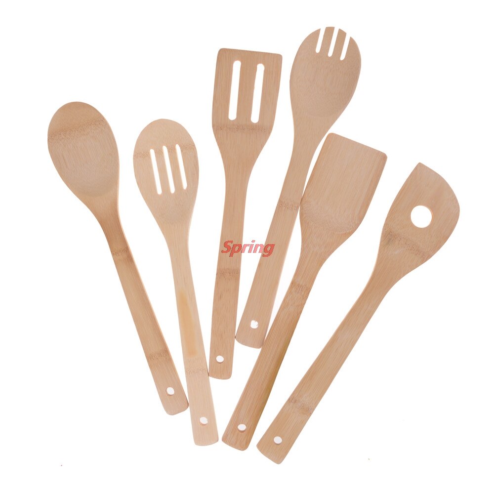 1pc Kitchen Spoon Spatula Mixing Lovely Bamboo Utensil Wooden Cooking Tools