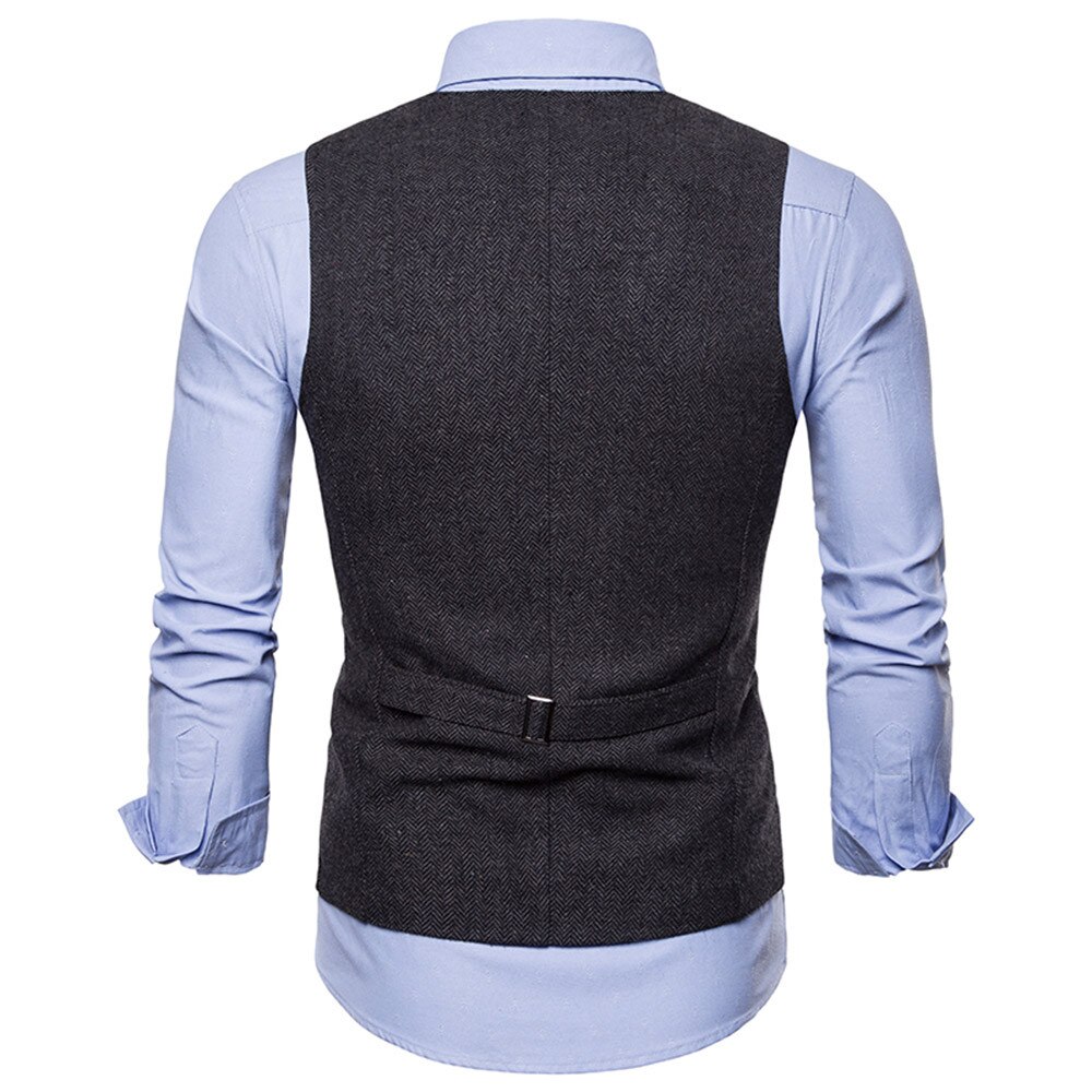 Jurk Vesten Voor Mannen Slim Fit Heren Pak Vest Mannelijk Vest Gilet Homme Casual Mouwloze Formele Zakelijke Jas