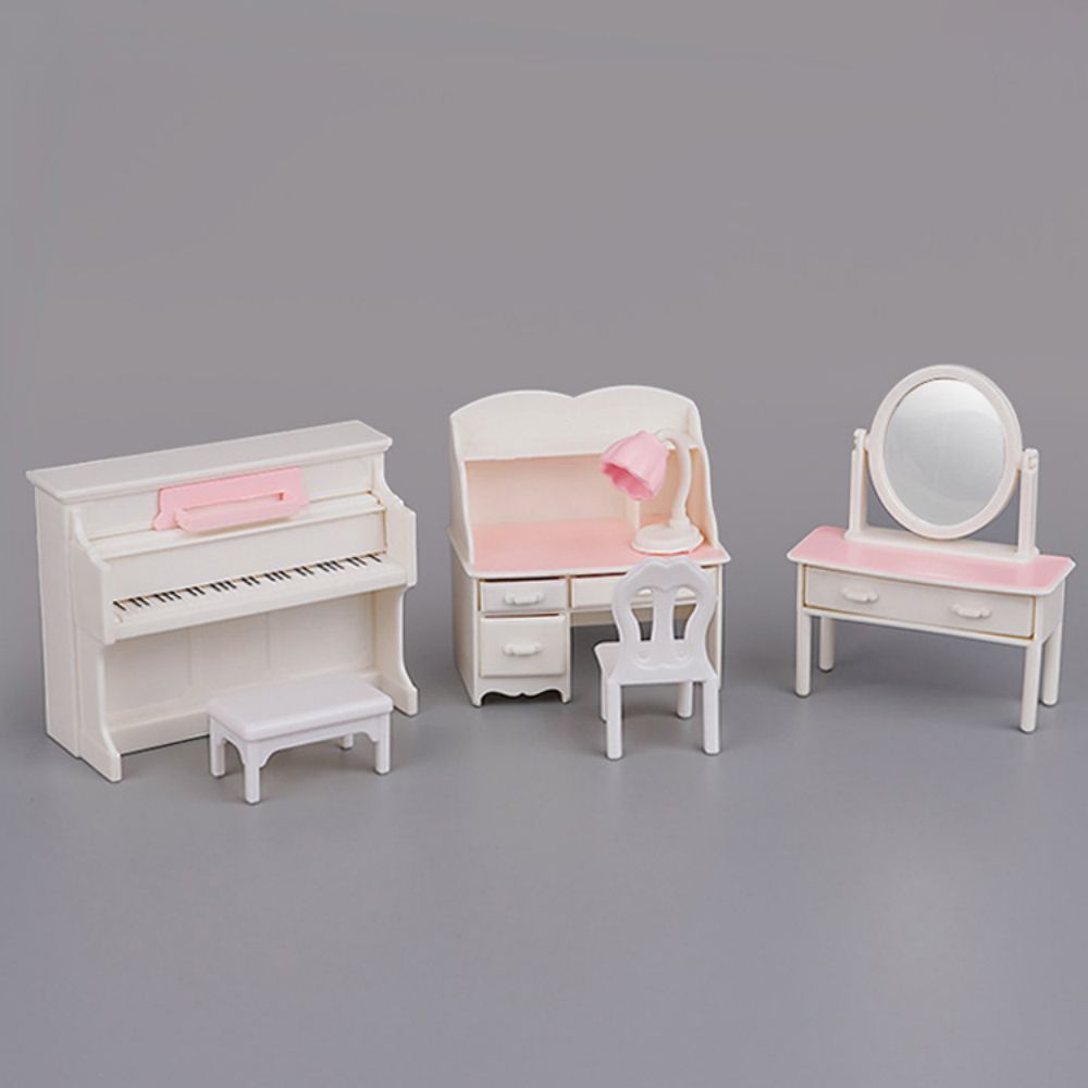 Miniature Furniture 1:12 Dollhouse Kitchen Livingroom Bedroom Set DIY Scene Doll Play Decoration Girl Toy House