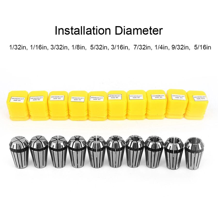 10Pcs ER16 Spring Chuck Accurate Spring Set CNC Engraving Milling Machine Industrial Accessriea